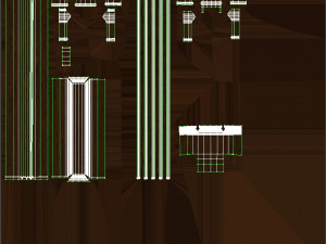wooden panels with lattice 3D 모델
