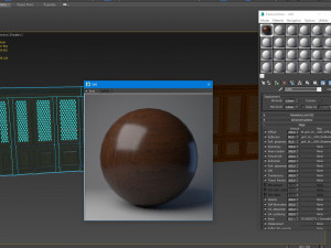 wooden panels with lattice 3D 모델
