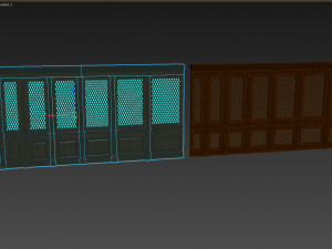 wooden panels with lattice 3D 모델