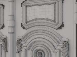 entrance classic door 25 3D 모델