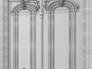 entrance classic door 26 Modelo 3D