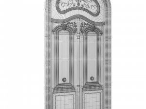 entrance classic door 26 Modelo 3D