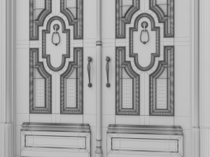 entrance classic door 27 Modelo 3D