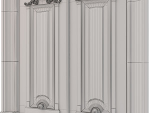 entrance classic door 28 Modelo 3D