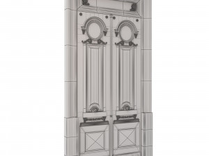 entrance classic door 28 Modelo 3D