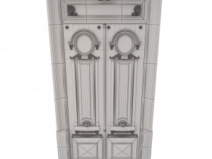 entrance classic door 28 Modelo 3D
