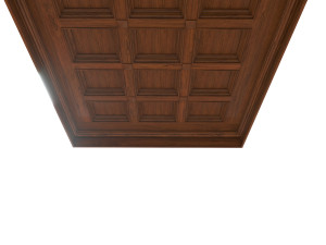 classic wooden ceiling with caissons 01 Modelo 3D