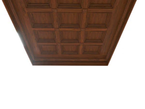classic wooden ceiling with caissons 01 3D Model