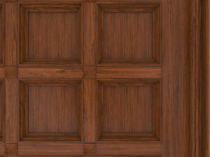 classic wooden ceiling with caissons 01 3D Model