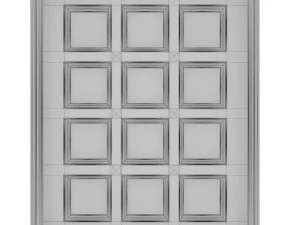classic wooden ceiling with caissons 01 3D Model