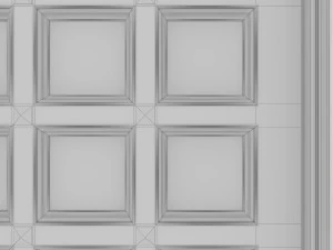 classic wooden ceiling with caissons 01 3D Model