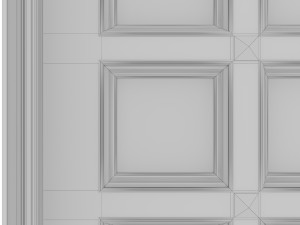 classic wooden ceiling with caissons 01 Modelo 3D