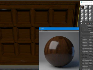 classic wooden ceiling with caissons 01 3D Model