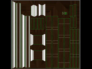 classic wooden ceiling with caissons 01 3D Model