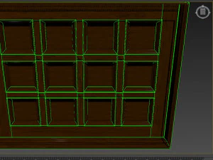 classic wooden ceiling with caissons 01 3D Model