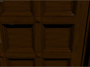 classic wooden ceiling with caissons 01 3D Model