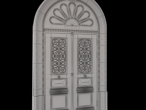 entrance classic door 29 3D Model