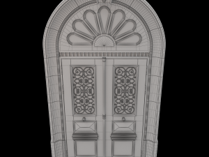entrance classic door 29 3D Model