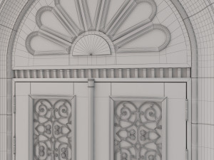 entrance classic door 29 3D Model