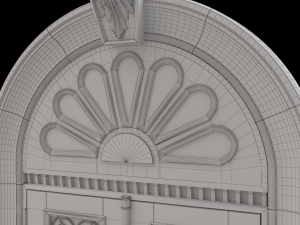 entrance classic door 29 3D Model