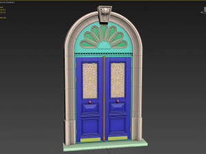 entrance classic door 29 3D Model