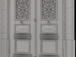 entrance classic door 29 3D Model