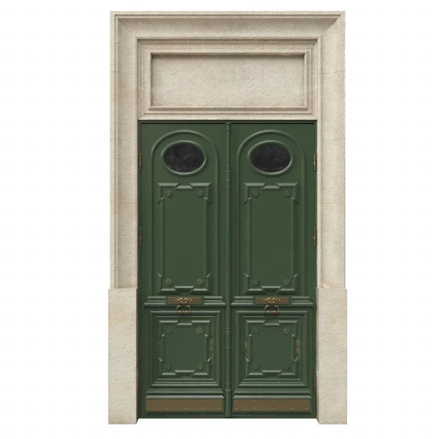 entrance classic door 55 3D Model .c4d .max .obj .3ds .fbx .stl .blend
