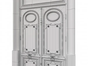 entrance classic door 55 3D Model