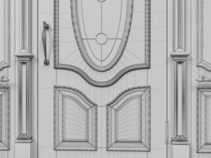 entrance classic door 31 Modelo 3D