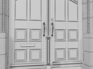 entrance classic door 32 3D Model
