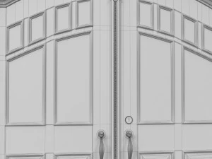 entrance classic door 32 3D Model
