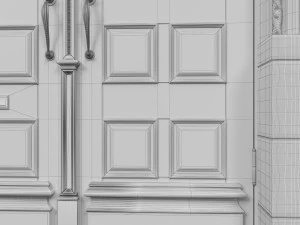 entrance classic door 32 3D Model