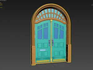 entrance classic door 32 3D Model
