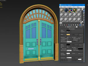 entrance classic door 32 3D Model