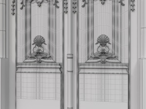 entrance classic door 33 3D Model