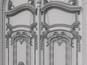 entrance classic door 33 3D Model