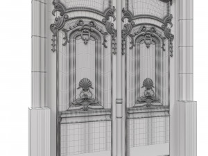 entrance classic door 33 3D Model