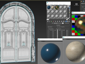 entrance classic door 33 3D Model