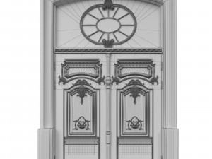 entrance classic door 34 3D Model