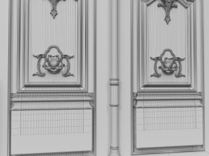 entrance classic door 34 3D Model