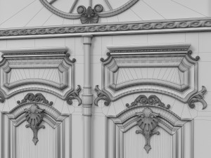 entrance classic door 34 3D Model