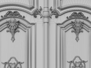 entrance classic door 34 3D Model