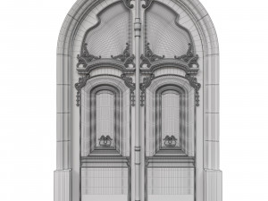 entrance classic door 36 3D Model