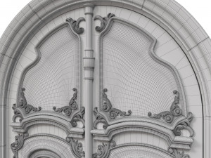 entrance classic door 36 3D Model