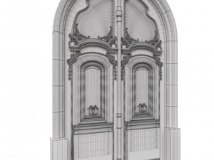entrance classic door 36 3D Model