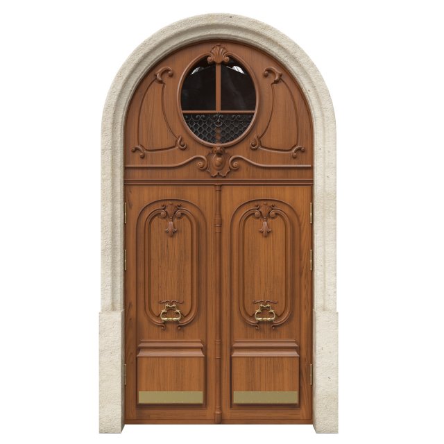 entrance classic door 38 3D Model .c4d .max .obj .3ds .fbx .stl .blend 