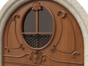 entrance classic door 38 3D Model