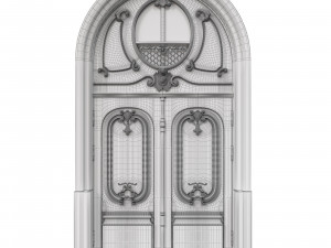 entrance classic door 38 3D Model