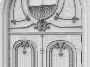 entrance classic door 38 3D Model