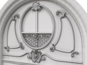 entrance classic door 38 3D Model